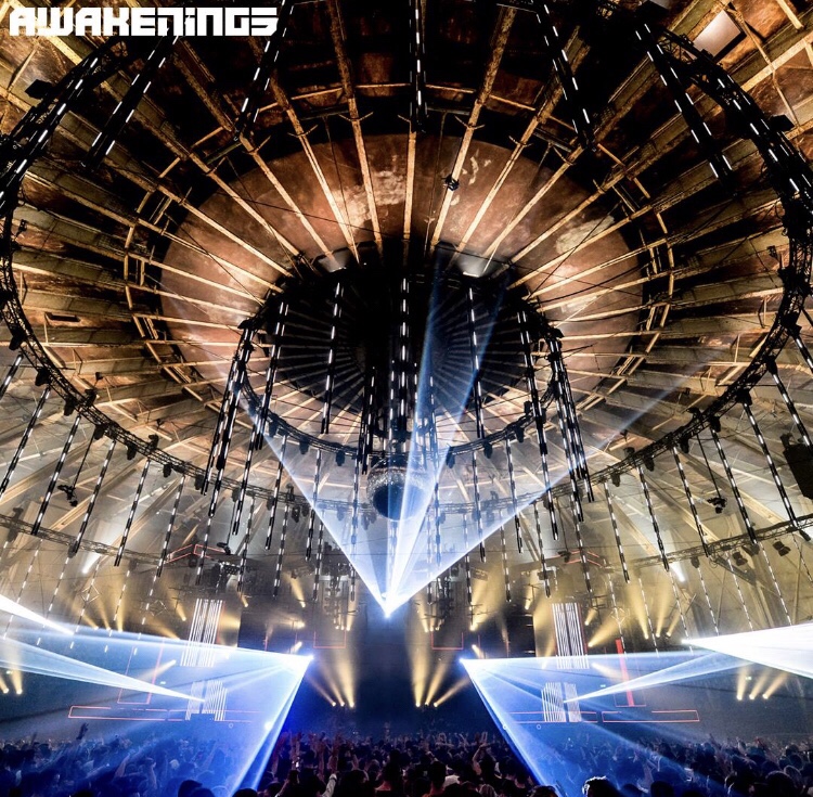 Cameratoezicht tijdens Awakenings new year event in de Gashouder Westergasfabriek Amsterdam!