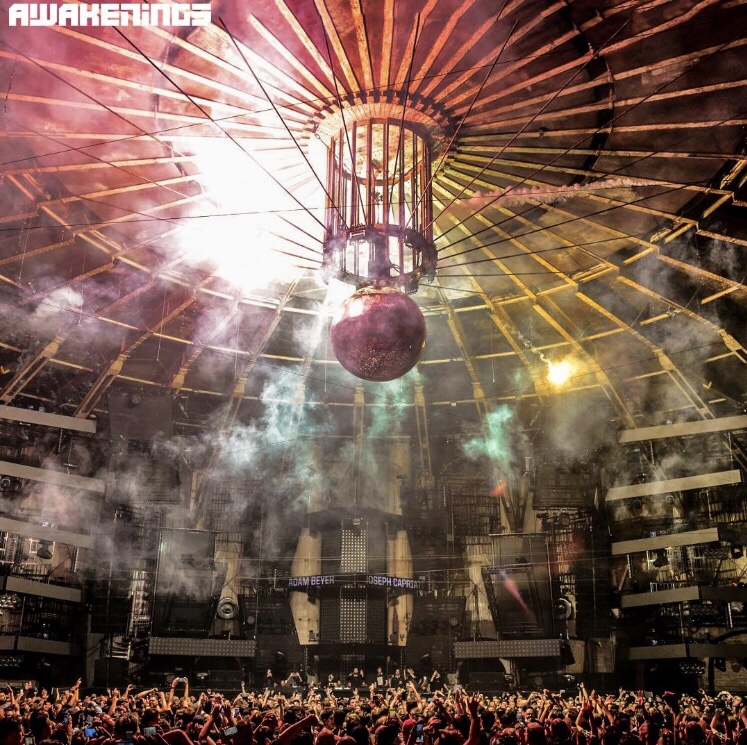 Camera beveiliging tijdens Awakenings easter special in de gashouder Westergasfabriek Amsterdam!